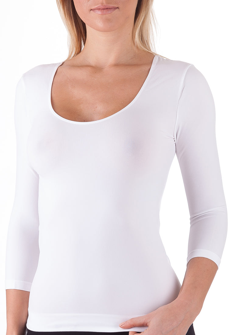 BELLISSIMA 3/4 Sleeve Scoop Neck BASICS - Bellissima Store
