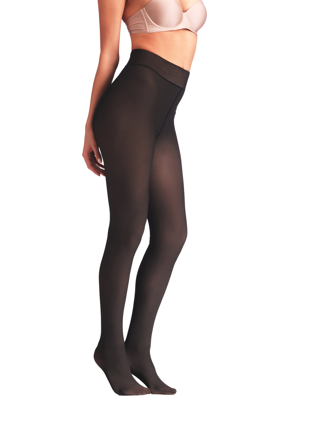 Thermal Tights with Fleece Lining - Double Sheer Effect