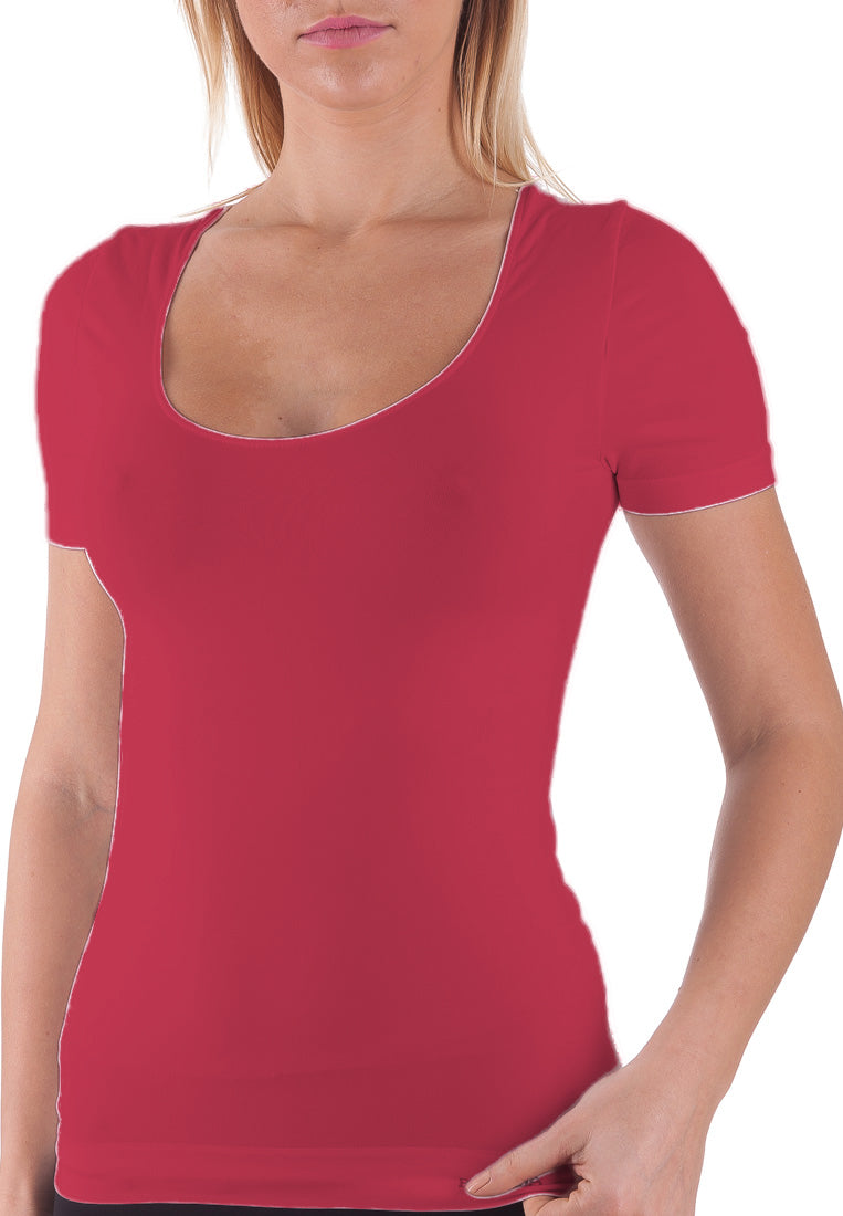 BELLISSIMA Seamless Scoop Neck Short Sleeve BASICS - Bellissima Store