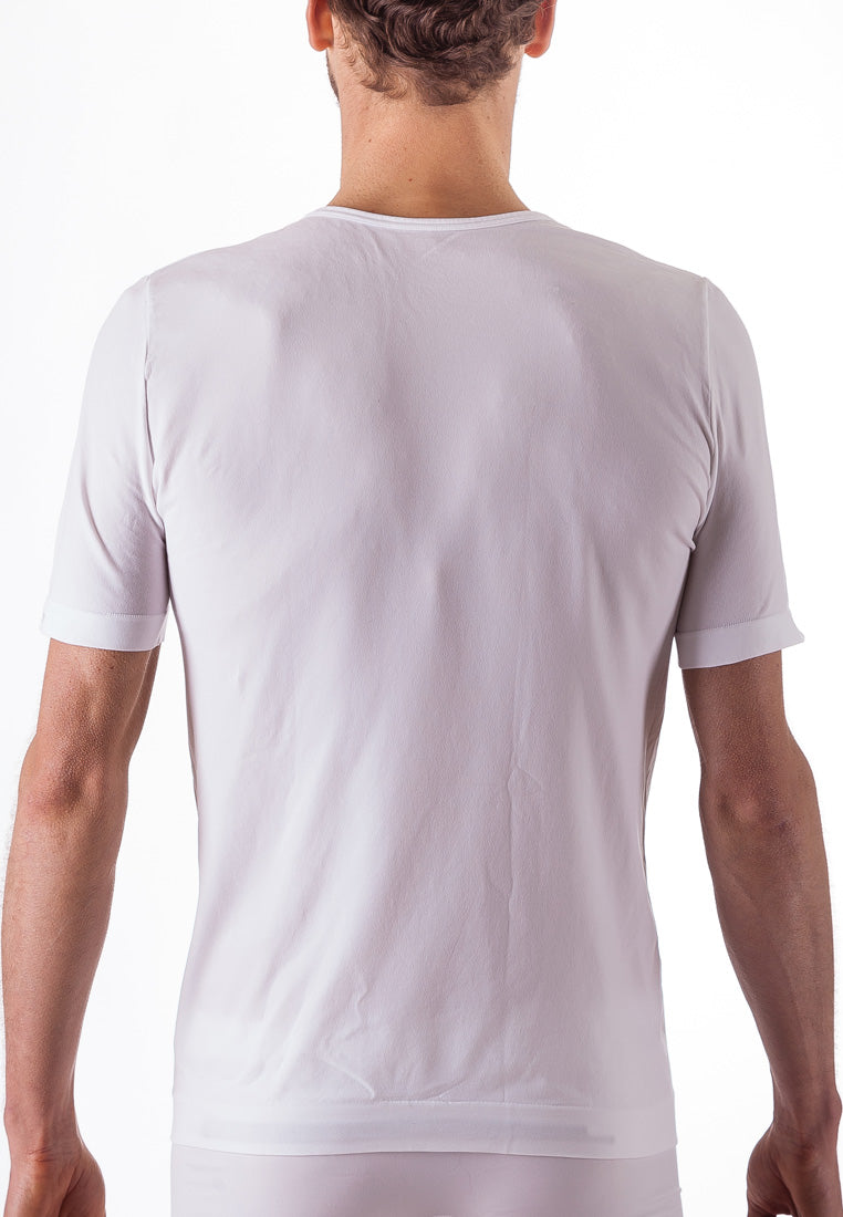 Issimo Mens Short Sleeve Round Neck T-Shirt White