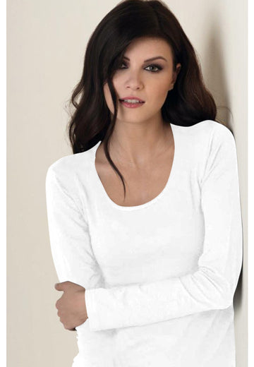BELLISSIMA Xtra Cotton Scoop Neck L/S BASICS - Bellissima Store