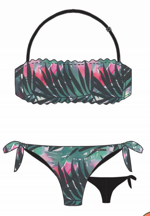 BELIZE 2 piece Bandeau set - Tropical Chic - Bellissima Store